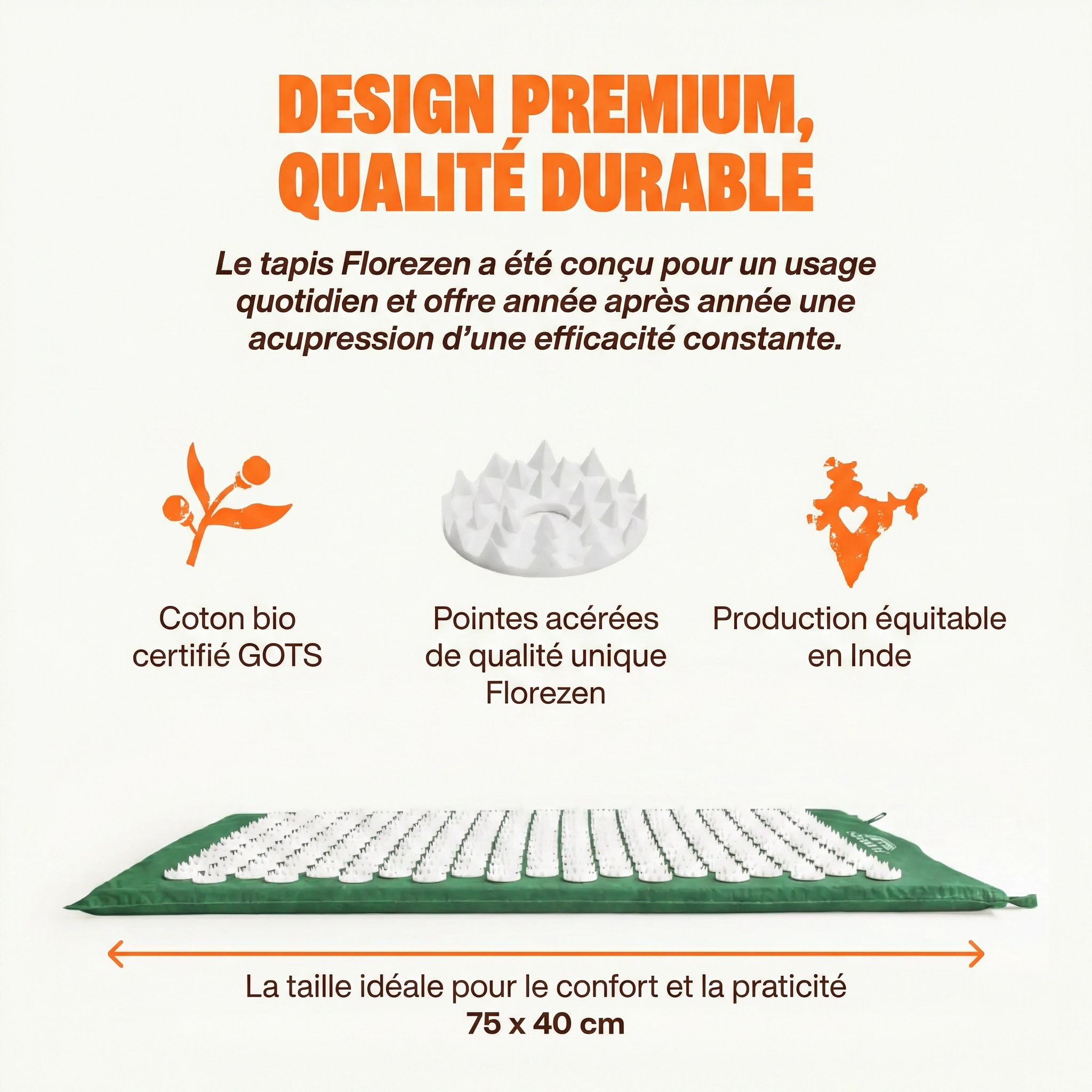 Tapis d'acupression FLOREZEN